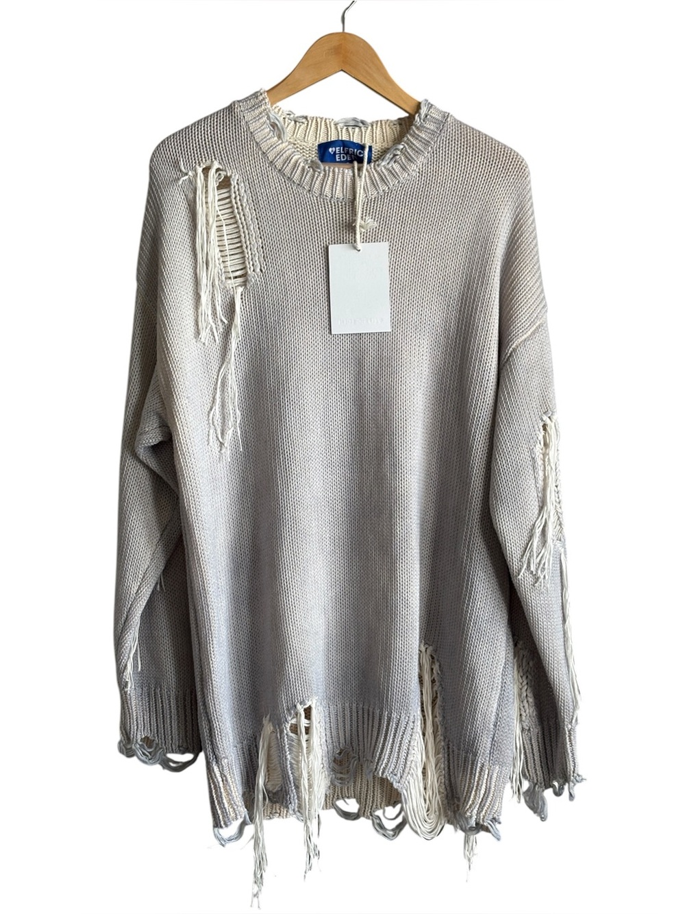 Aelfric Eden NWT Distressed Wasteland Style Sweater Size Large Oversized Knit